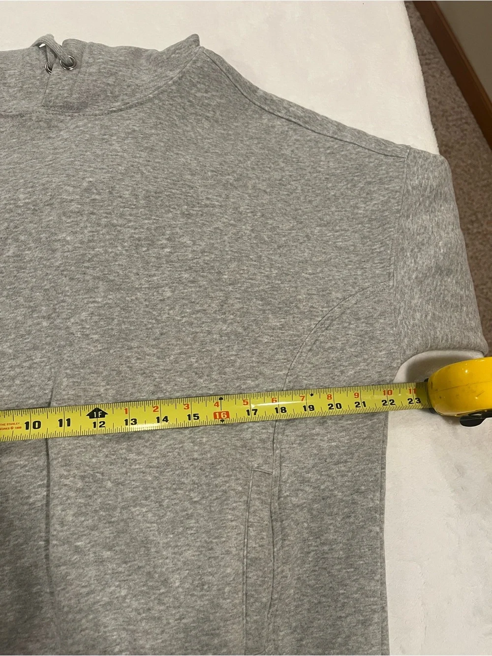 Cozy Heather Gray Oversized Pullover Hoodie - Size Small - Picture 6 of 8